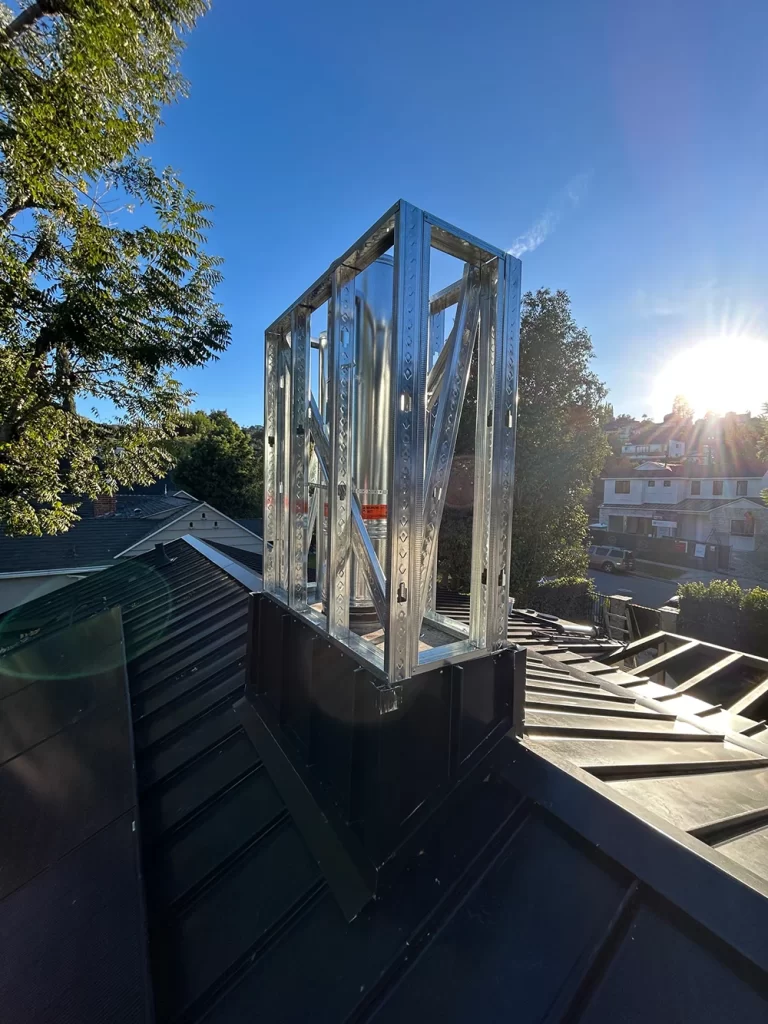 installation of a Chimney Flue Extension by mr chimney sweep services