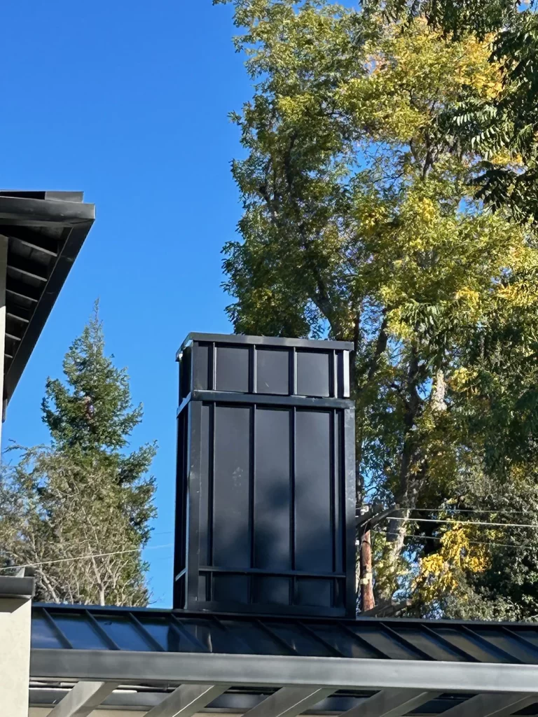 installation of a Chimney Flue Extension by mr chimney sweep services