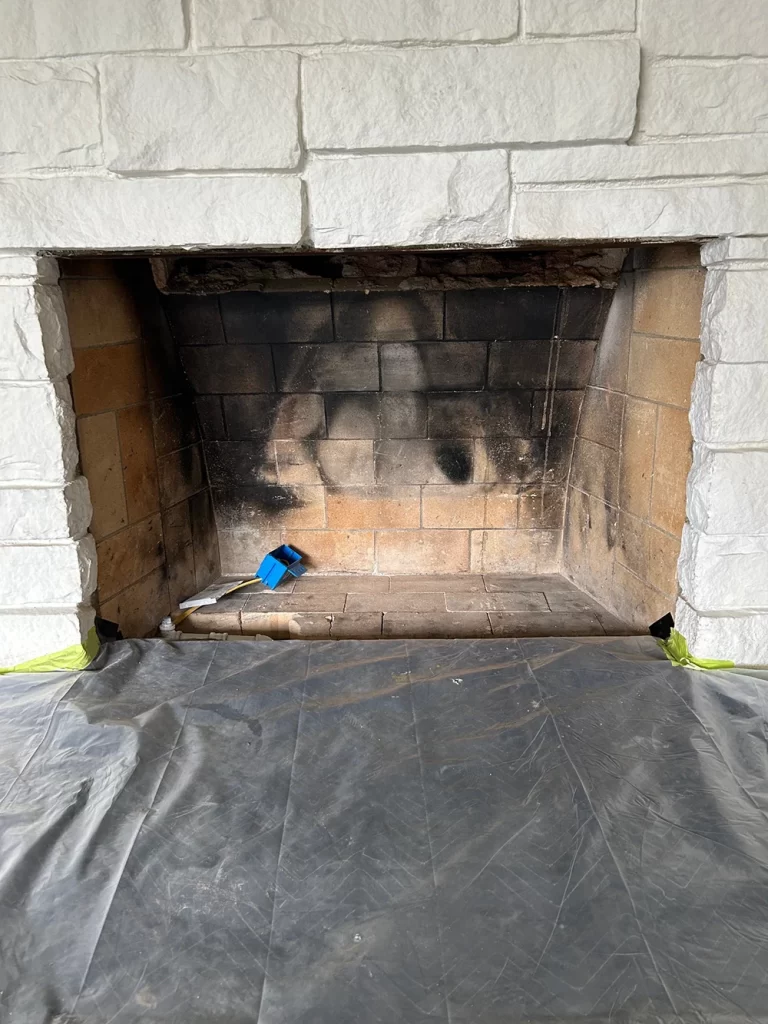 Direct vent gas insert installation by Mr. Chimney Services