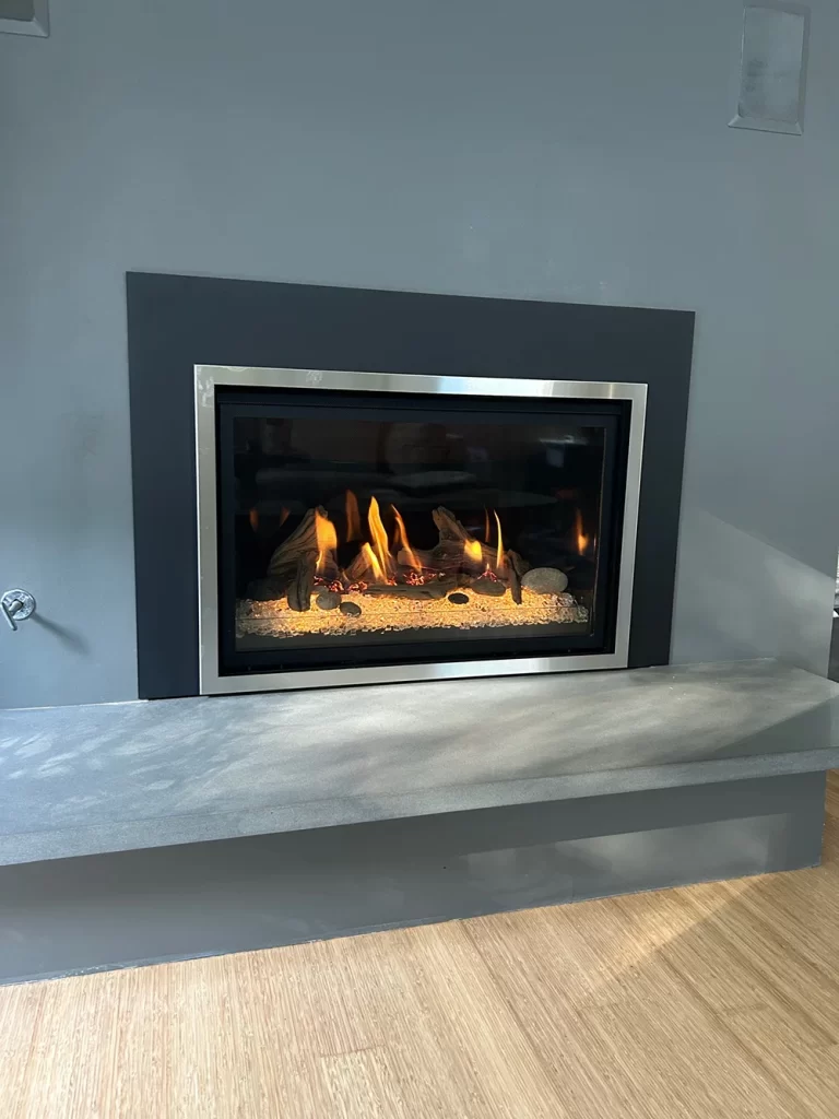 Direct vent gas insert installation by Mr. Chimney Services