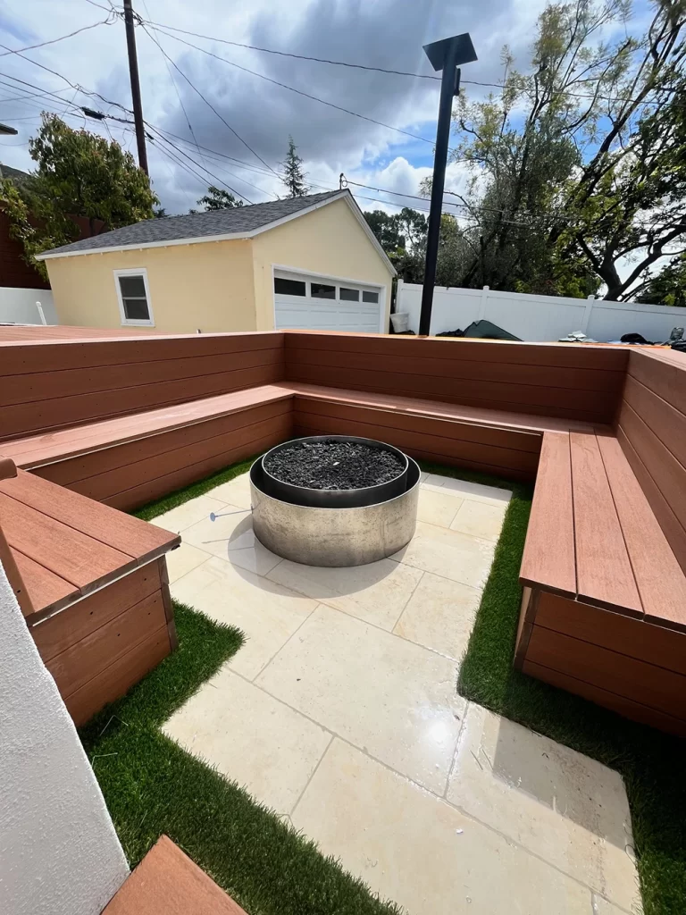 a fire pit being installed by Mr Chimney Services