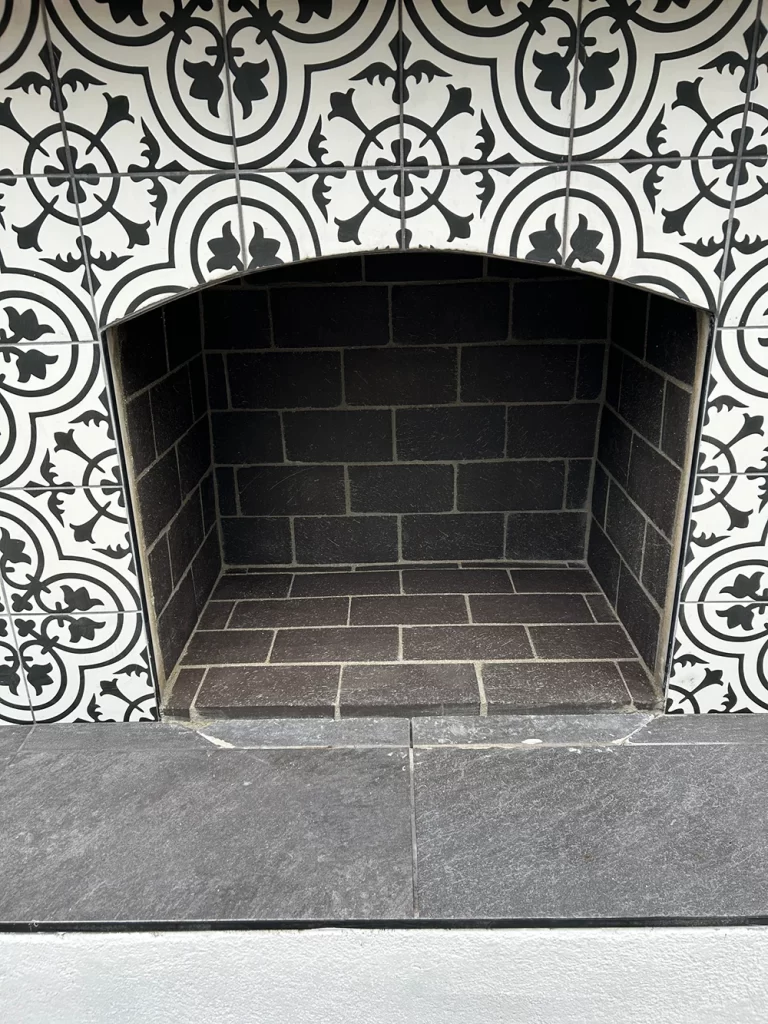 installation of an outdoor fireplace by Mr Chimney Services